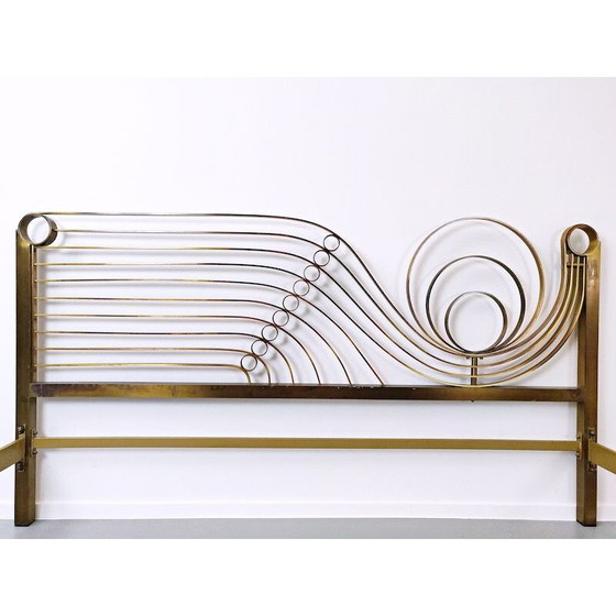 Image 1 of Vintage brass bed by Luciano Frigerio 1970