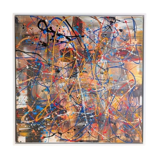 Original Kim Dieu acrylic painting, modern picture, Inspire Art, 79x79