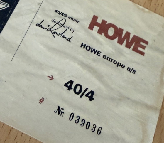 Image 1 of 5x Howe 40/4 stoelen – David Rowlan, Donker Bruin, Hout