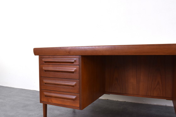 Image 1 of Danish Teak Freestanding Desk by Ib Kofod-Larsen for Faarup Møbelfabrik, 1960s