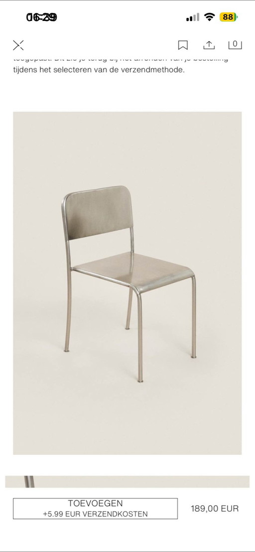 4 x Zara Home stoelen – eetkamerstoelen, Aluminium (photo 2 of 5)