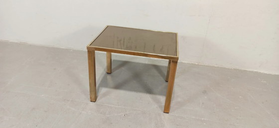 Image 1 of Belgo Chrom Dewulf smoked glass side table 