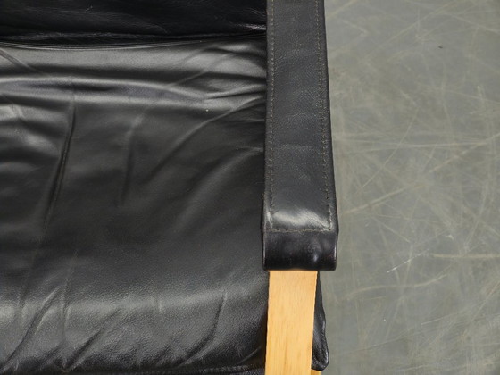 Image 1 of Een paar leren fauteuils van Åke Fribytter voor Nelo Kroken, jaren 60.