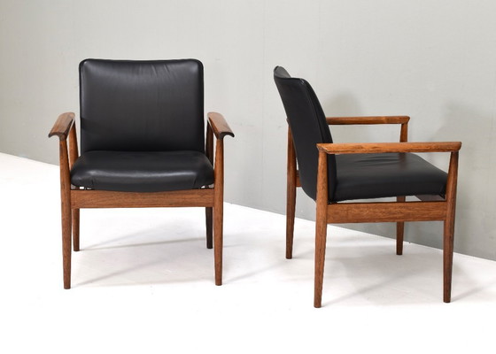 Image 1 of 2 chaises « Diplomate » Finn Juhl, modèle 209, fabriquées par France & Son-Danemark, 1955-1965