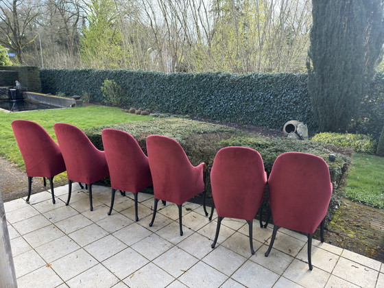 Image 1 of Ensemble de 6 fauteuils italiens Giorgetti, années 1980