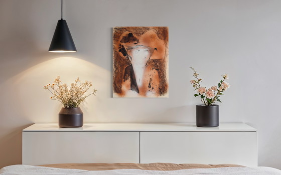 Image 1 of Robert Detheux, raro dipinto surrealista del 1966