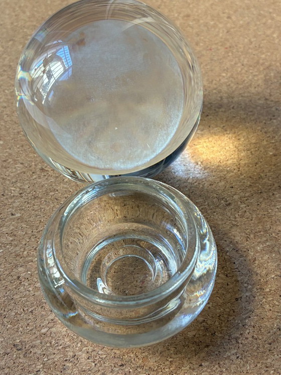 Image 1 of Bola de sulfuro, vidrio transparente, planeta Tierra