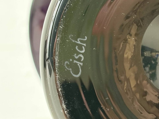 Image 1 of Iridescent EISCH studio glass vase, signed, 1970s