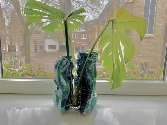Image 1 of Heavy ceramic vase two halves