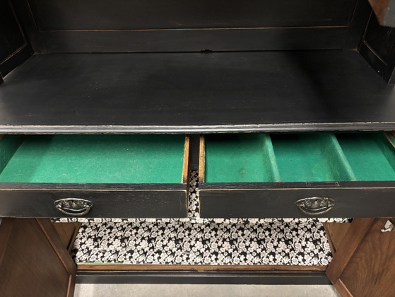 Vintage Buffet Cabinet – Sideboard cabinet, Glass, Wood (photo 8 of 10)