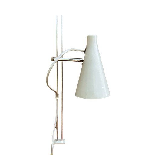 Grijze bureaulamp, ontworpen door J. Hurka, Lidokov, Tsjecho-Slowakije, 1960