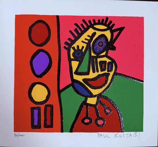 Paul Kostabi: “Frammenti di tempo, 2022". Firmato a mano e numerato.