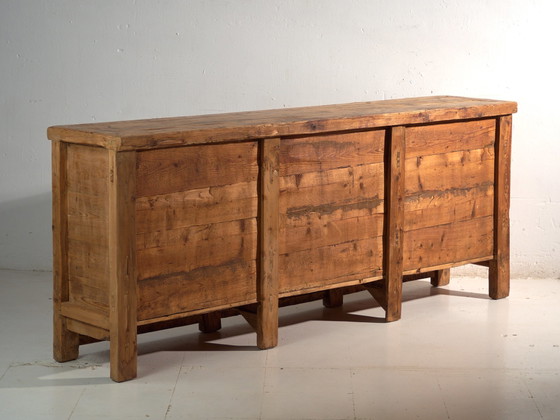 Antiek dressoir van grenenhout, China, circa 1900, IJzer, Zwart, Rustic (foto 77 van 77)