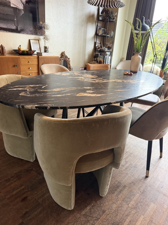 Tavolo Ovale in Quarzite 6 - 8 Persone – Tavoli da pranzo, Metal (photo 11 of 12)