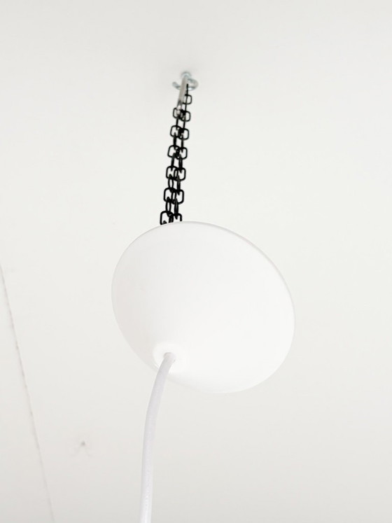 Beige with gold-colored vintage ceiling lamp, 1960s – Pendant lamps, Glass, Plastic (photo 8 of 8)