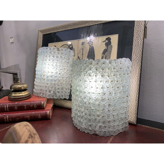 Image 1 of Paar vintage Murano glazen wandlampen, Italië