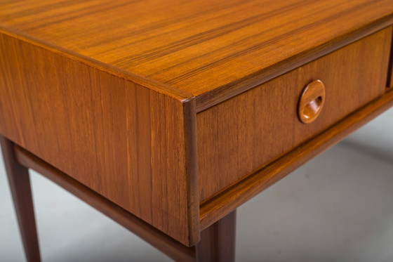 Image 1 of Mid Century Teakholz-Schreibtisch, zugeschrieben Bartels Works, 1960er Jahre