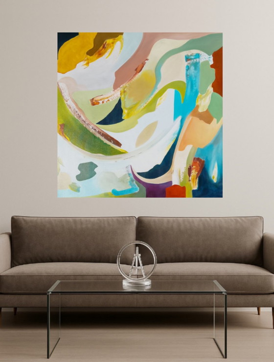 Acrylic painting #Wind 100x100cm – joart, Paintings & Drawings, Canvas (photo 14 of 15)