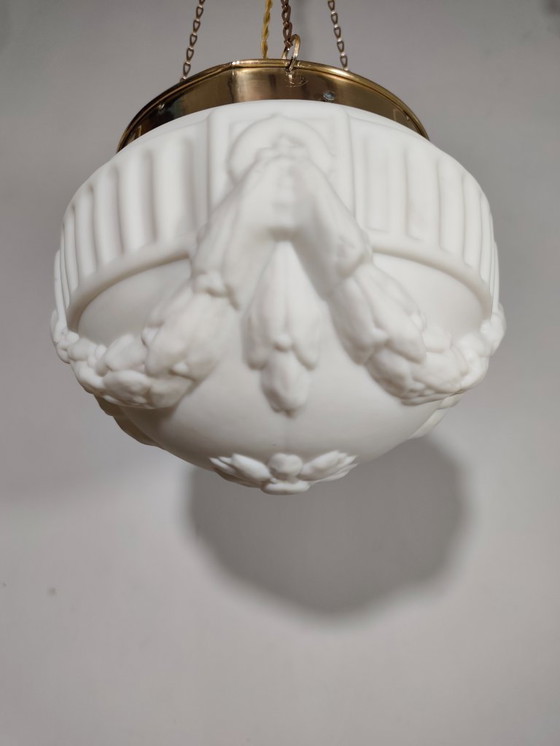 Image 1 of "Art Nouveau" ceiling lamp. Spain, 1930s.