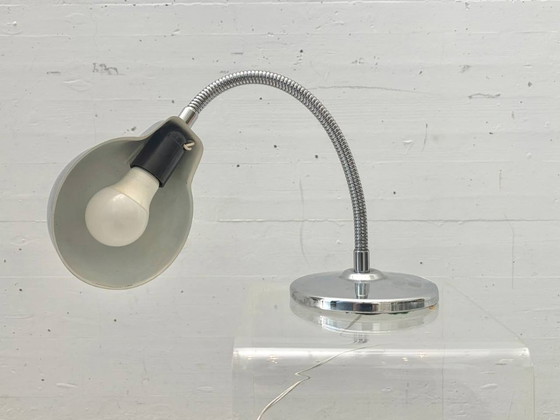 Image 1 of Chrome table lamp with gooseneck, Italy, 1960s