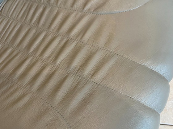 Image 1 of Pareja de sillones plegables Souvignet en cuero cromado gris, 1980