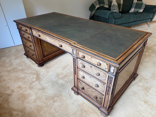 Escritorio clásico elegante 180 x 85 cm – bureau, Wood