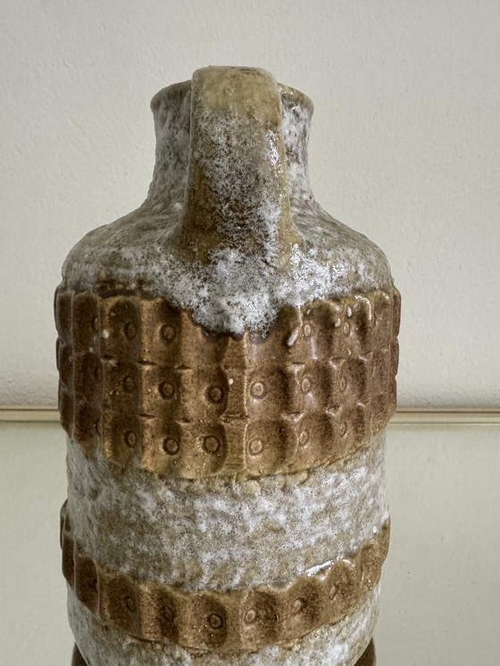 Image 1 of Duitse keramieken vaas met handvatten uit de jaren 60