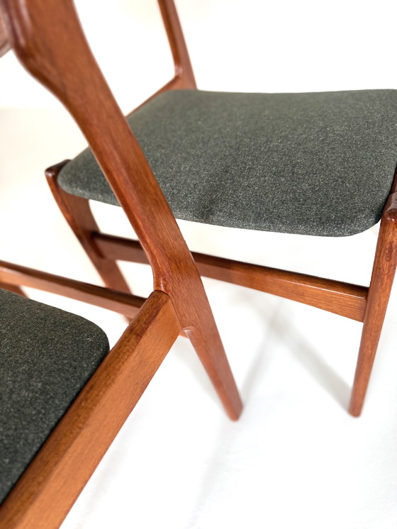 Image 1 of Set van 4 gerestaureerde Deense eetkamerstoelen ‘60
