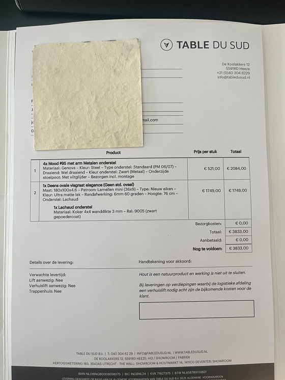 Image 1 of 4 x Table du Sud Stoelen Mood, dessin, couleur acier