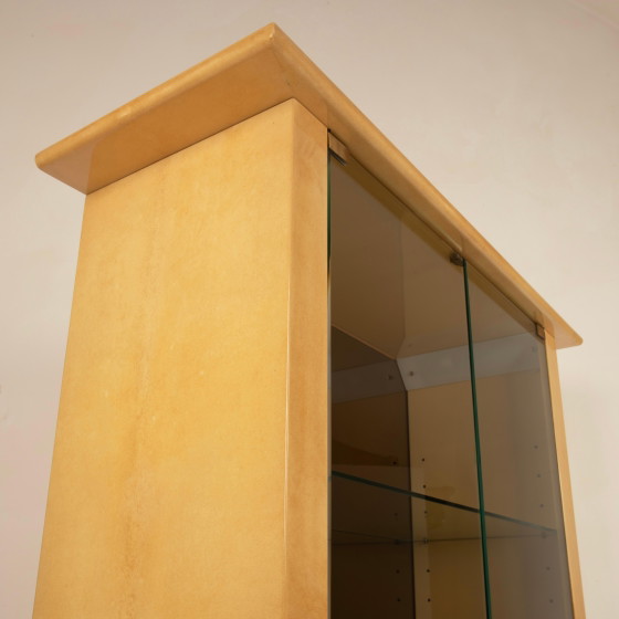 Aldo Tura Vetrina Razionalista in Pergamena mod. 2100, di Tura Milano 1970 – Vetrine, Glass (photo 13 of 27)