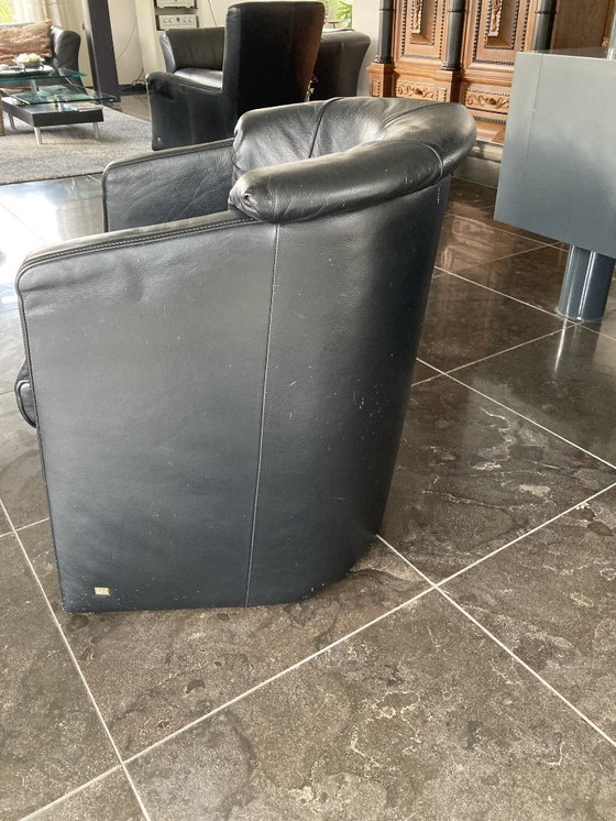 Image 1 of Due poltrone Rolf Benz modello 390, in pelle nera