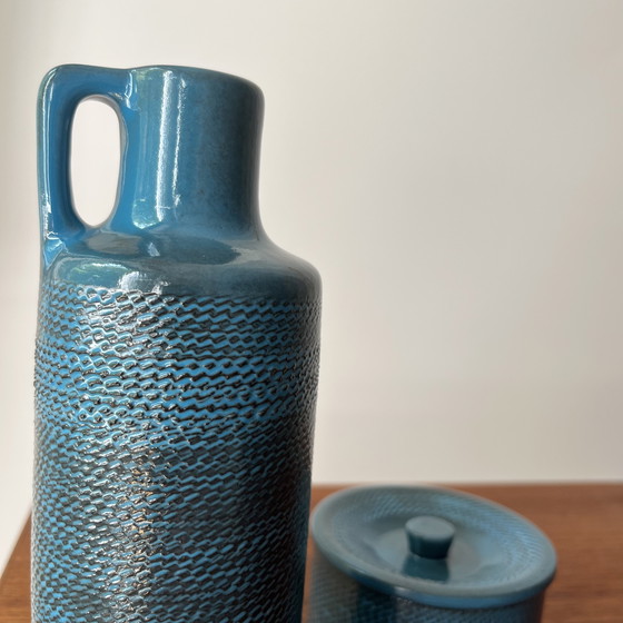 Image 1 of Vintage Scandinavian vase and pot, Ingrid Atterberg for Upsala Ekeby, Sweden, 1960s