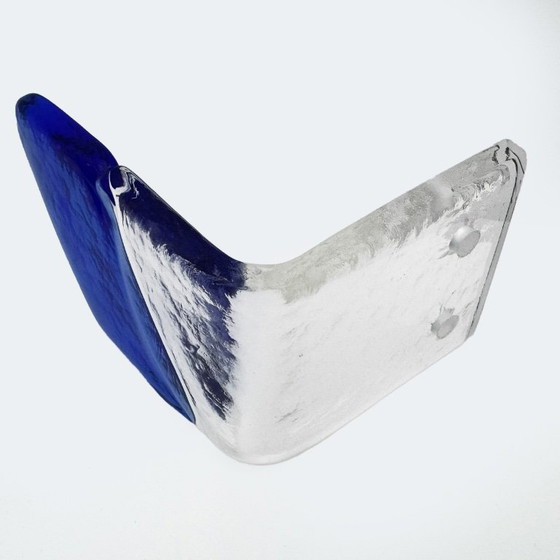 Image 1 of Par de apliques italianos de cristal de Murano y latón de estilo moderno de mediados de siglo