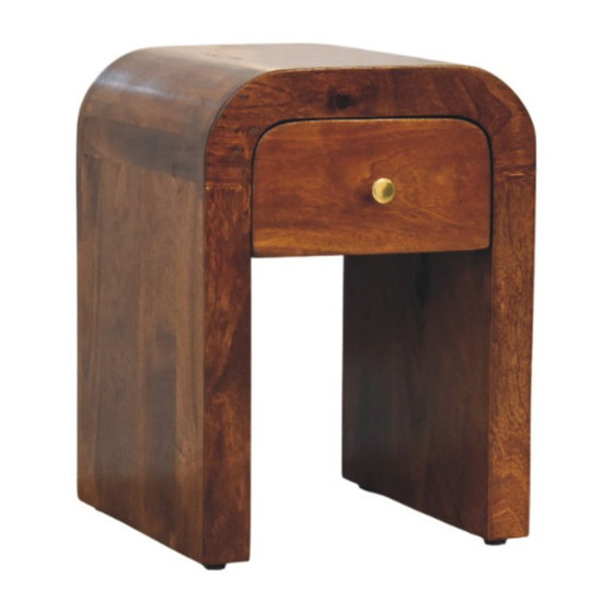 Mini comodino Darcy in legno massello di mango color castagno con angoli arrotondati – Artisan, Comodini (photo 4 of 10)