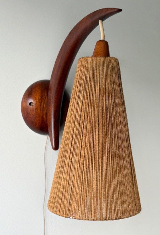 Applique vintage anni '60 di E.R. Nele per Temde Leuchten – Legno (photo 7 of 11)