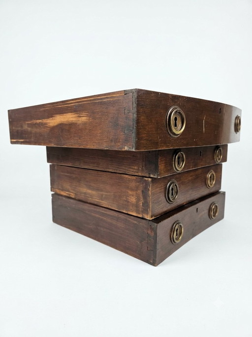 Antique-style Mahogany Sideboard (Hepplewhite / Baker Style) – opbergkast, Wood, Metal (photo 2 of 5)