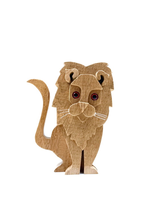 Image 1 of Bottega Michelangeli, escultura de león en madera, Orvieto, Italia, años 70