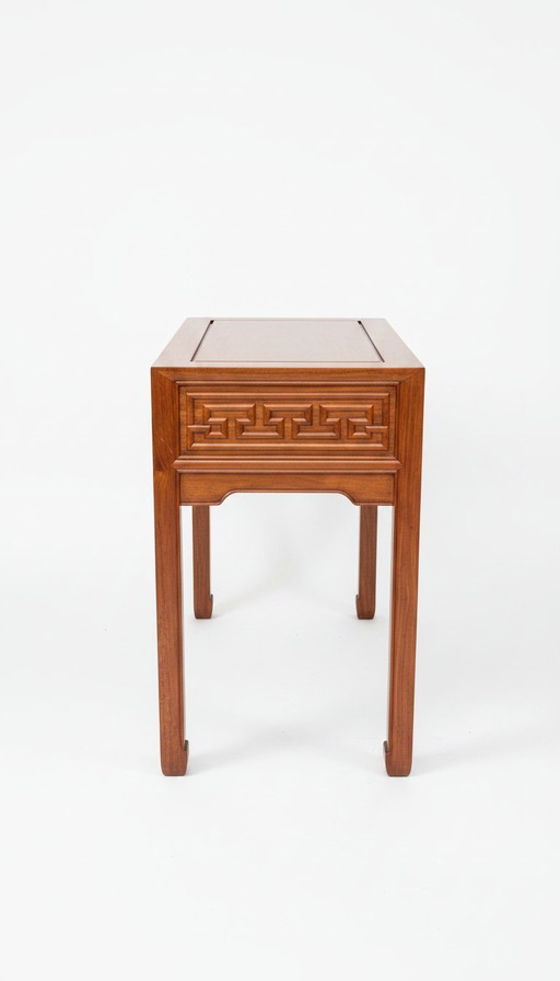 Vintage Chinoiserie Side Table, 1980s