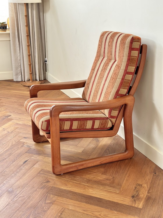 Poltrona vintage di design danese EMC in legno di teak, anni '50/'60/'70 – Poltrone, Wood, Textile (photo 12 of 15)