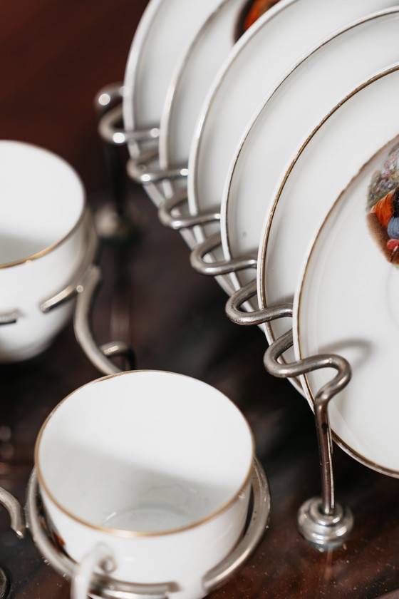 Image 1 of Luxe design koffieset van Jean Haviland uit de jaren 70, vintage model.