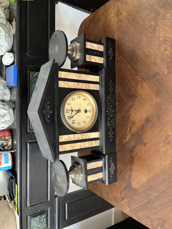 Image 1 of Clock Incl. 2 Bookends