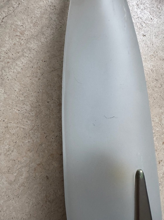 Vintage Art Deco Wall Light | 80s | Frosted Glass, Kemner, Metal, Silver (photo 5 of 9)