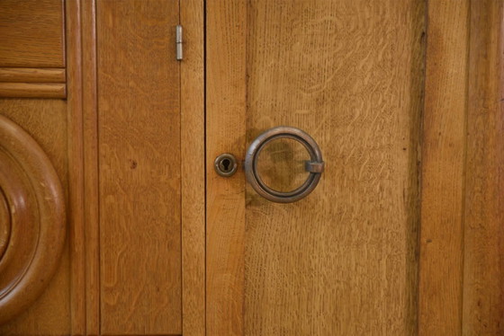 Oak buffet in the style of Charles Dudouyt, 1930s. – Storage cabinet, Wood, Art Deco (photo 7 of 14)
