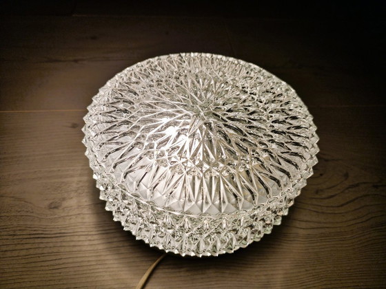 Transparent Cut Glass Ceiling Light (photo 7 of 9)