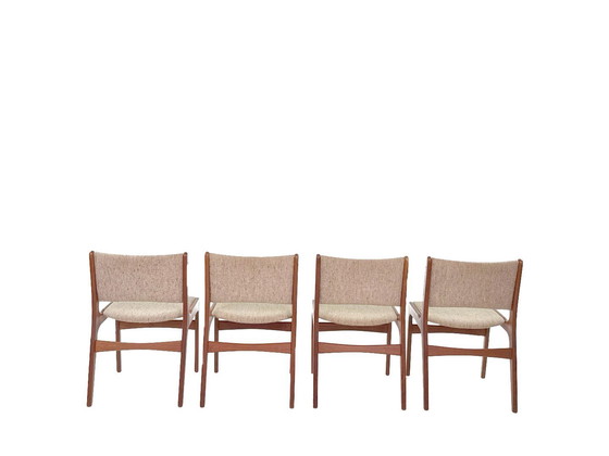 Image 1 of vintage set of four dining room chairs model 89 by Erik Buch for Anderstrup Möbelfabrik