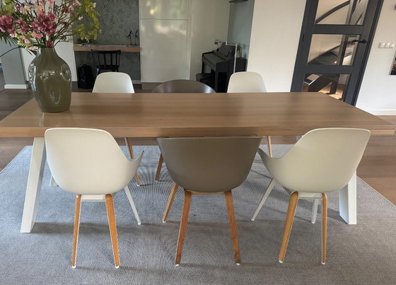 Dining table (Seuren) and chairs (2 HAY, 4 Kubikoff) – Seuren Tafels, Dining set, Aluminium, Wood (photo 4 of 22)
