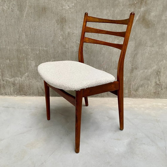 Image 1 of 4 chaises de salle à manger vintage Topform en palissandre, années 1970