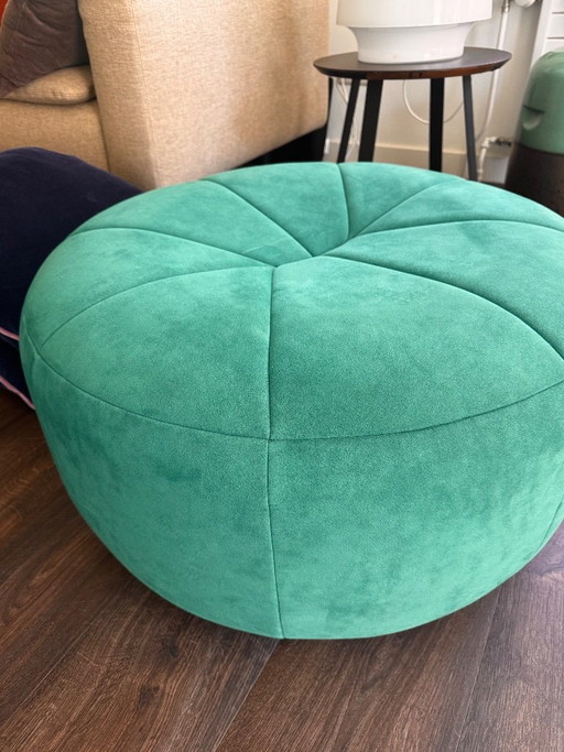 Pouf pouf Ligne Roset blu verde petrolio