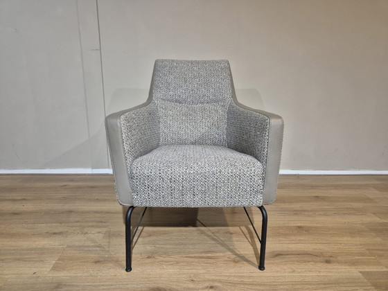 Image 1 of 2x Showroom Modelle Montel Bliss Sessel - Stoff - Leder