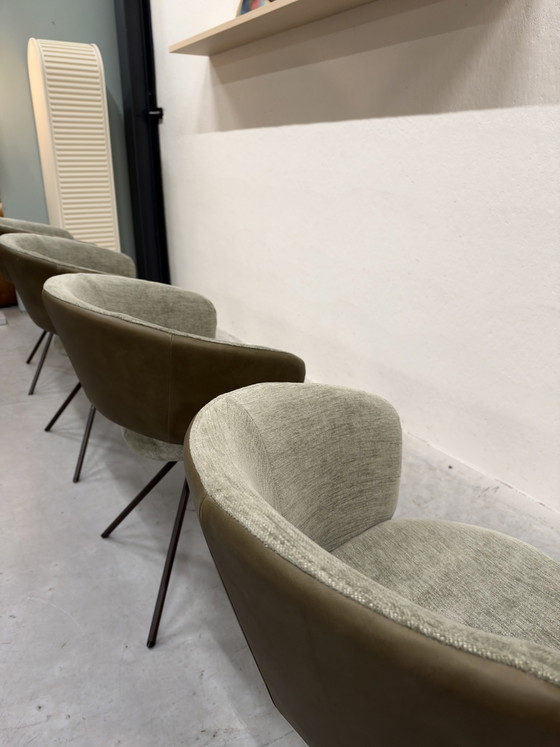 4 Label van den Berg Lola drehbare Esszimmerstühle, Andere, Leder, Grün (Foto 7 von 10)